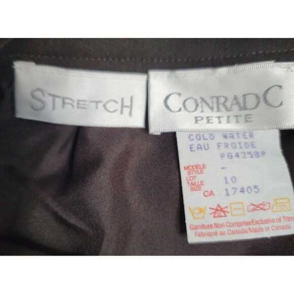 Vintage Conrad C Petite Black Knee Length Skirt size 10P - Picture 4 of 7